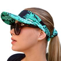 kit Viseira de praia + Scrunchie Xuxinha Piscina Atividades Fitness Beach Tênis Proteção Solar 50+