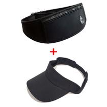 kit Viseira Pochete feminina esportiva corrida porta celular