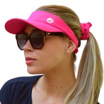 Kit Viseira + Scrunchie Praia Piscina Vôlei Beach Tênis para atividades fitness Proteção Solar UV50+ Kit Viseira + Scrunchie Praia Piscina Vôlei Beach Tênis para atividades fitness Proteção Solar UV50+