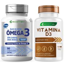 Kit Vit. D3 2.000ui + Omega 3 Epa Dha Selo Pureza Ifos 210cáp 1360mg