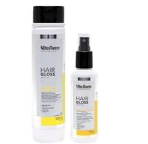 Kit Vita Derm Hair Gloss - Shampoo Hidratante + Leave-in Com Proteção Térmica