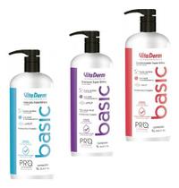 Kit Vita Derm Lavatório Pro Basic - Shampoo + Condicionador + Creme de Hidratação