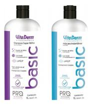 Kit Vita Derm Pro Basic Lavatório Ultra Brilho - Shampoo + Máscara