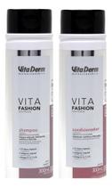 Kit Vita Derm Shampoo E Condicionador Vita Fashion Para Cabelos Cacheados