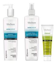 Kit Vita Derm Skin Care Pele Acneica - Sabonete + Loção Tônica + Peeling De Laranja