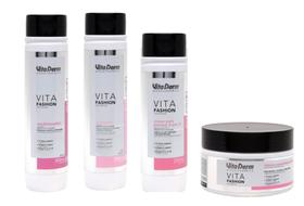 Kit Vita Fashion com 4 produtos Vita Derm (Shampoo, Condicionador, Creme para Pentear e Máscara)