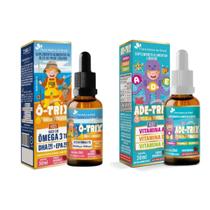 Kit Vitamina Adetrix 30ml + Vitamina O-trix Omega 3 Kids 30ml - Flora nativa do Brasil Kit Vitamina Adetrix 30ml + Vitamina O-trix Omega 3 Kids 30ml - Flora nativa do Brasil