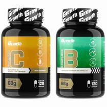 Kit Vitamina C 120 Caps + Complexo B 120 Caps Growth Supplements