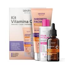 Kit Vitamina C Antienvelhecimento Labotrat Dermo Skin Sabonete Sérum e Água Micelar