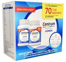Kit Vitamina Centrum A a Zinco Homem Essentials Pack 90 Comprimidos