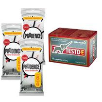 Kit Vitamina Testo E e Preservativo Prudence Retardante 24Un - Orange Health