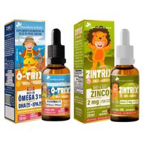 Kit Vitamina Zintrix 20ml + Vitamina O-trix Omega 3 Kids 30ml - Flora nativa do Brasil Kit Vitamina Zintrix 20ml + Vitamina O-trix Omega 3 Kids 30ml - Flora nativa do Brasil