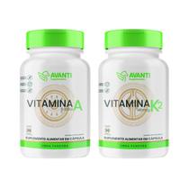 Kit Vitaminas A 8000UI + K2 146mcg - Suplemento Alimentar - Avanti Supplements