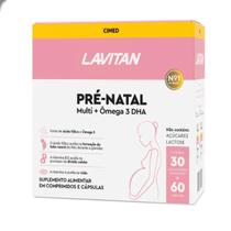 Kit Vitaminas Pre-Natal Multi + Omega 3 DHA 90 Capsulas Lavitan