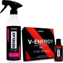 Kit Vitrificador de Motor V Energy 50ml + Revelax Vonixx