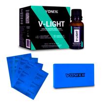 Kit Vitrificador V-light 20ml Lixa Polimento Farol Vonixx