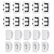 Kit Vivaz Ilumi 10 Placas + 5 Interruptores + 5 Tomadas 10a Kit Vivaz Ilumi 10 Placas + 5 Interruptores + 5 Tomadas 10a