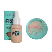 Kit Vizzela Base Cor 01+ Pó Compacto Cor 01