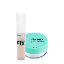 Kit Vizzela Fix HD Powder Cor 2 Corretivo Pó Translúcido (2 produtos)