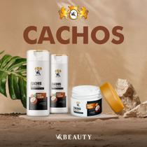 Kit VK BEAUTY CACHOS - Coco + Fixador (shampoo 200ml + condicionador 200ml + mascara 250g) Kit VK BEAUTY CACHOS - Coco + Fixador (shampoo 200ml + condicionador 200ml + mascara 250g)