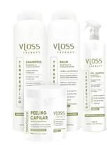 Kit Vloss Therapy Fiomax Shampoo+ Balm+Peeling 3x500ml + Pré Shampoo 300ml
