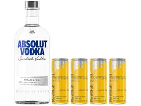 Kit Vodka Absolut Sueca Original 750ml + Bebida