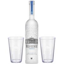 Kit Vodka Belvedere Pure 700 ml + 2 Copo Personalizado