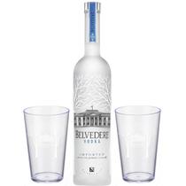 Kit Vodka Belvedere Pure 700 ml + 2 Copo Personalizado