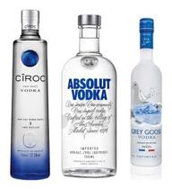 Kit Vodka( Ciroc 750 Ml + Grey Goose 750 Ml + Absolut 750Ml)