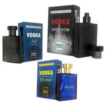 Kit Vodka Night + Vodka Brasil Azul + Vodka Limited Perfume Masculino Original