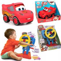 Kit Volante De Brinquedo Com Retrovisor E Carrinho Mcqueen Série Brinquedo de Menino e Menina Elka