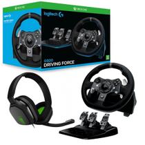 Kit Volante Logitech G920 Driving Force + Headset ASTRO Gaming A10 - Xbox Series XS, Xbox One e PC