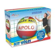 Kit Vôlei com Rede e Bola - Apolo 174