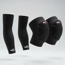 Kit Vôlei Joelheira + Manguito Longo TM7 Proteção e Performance -