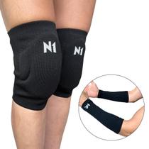 Kit Vôlei Joelheira N1 Slide Brinde Manguito Antebraço Kanxa