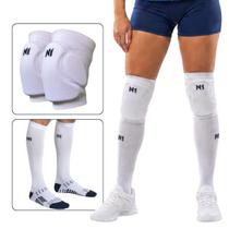 Kit Vôlei Joelheira Spry + Meião N1 Sport Brasil CBV VNL Tamanho:GCor:Branco Kit Vôlei Joelheira Spry + Meião N1 Sport Brasil CBV VNL Tamanho:GCor:Branco