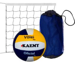 Kit Vôlei Lazer-Bola Vôlei Star + Sacola + Rede de 5 m+ 10 m de corda Kaemy-K127