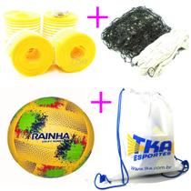 Kit voleibol 4 x 1 TKA c/ rede bola Rainha marcador sacola - Pangué Kit voleibol 4 x 1 TKA c/ rede bola Rainha marcador sacola - Pangué