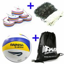 Kit voleibol 4x1 Completo Marcador Rede Mochila Bola rainha - Rainha