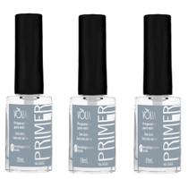 Kit volia 3un primer nail bonder preparador unhas gel 10ml