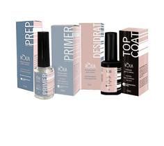 Kit volia prep primer desidrat e top coat para unhas gel