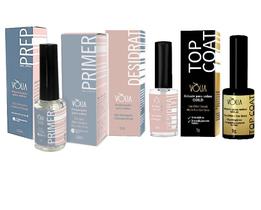 Kit volia prep primer desidrat e top coat para unhas gel Kit volia prep primer desidrat e top coat para unhas gel