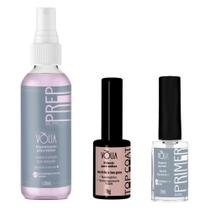 Kit volia top coat 10ml + prep spray 120ml + primer 10ml