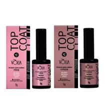 Kit Volia Top Coat Pink 9g + Top Coat Cover 9g