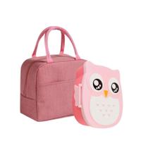Kit Volta Às Aulas Bolsa Térmica + Lancheira Desenho Coruja Infantil Kit Volta Às Aulas Bolsa Térmica + Lancheira Desenho Coruja Infantil