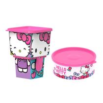Kit Volta As Aulas Hello Kitty Sonic Lancheira Pote Marmita Infantil Escola 3 Peças Kit Volta As Aulas Hello Kitty Sonic Lancheira Pote Marmita Infantil Escola 3 Peças