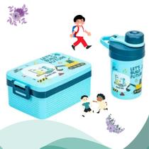 KiT volta ás Aulas, Lancheira ou Marmita Plastica infantil com copo e colher para Criançada KiT volta ás Aulas, Lancheira ou Marmita Plastica infantil com copo e colher para Criançada