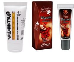 Kit Volumetrão Incha Pênis 15Ml + Virginité Adstrigente Em Gel 15Ml Segred Love
