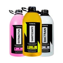 Kit Vonixx Higienização Completa - Sanitizante, Bactran e Extractus 3L