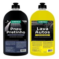 Kit Vonixx Lava Autos 1,5l + Pretinho Pneu 1,5l Brilho Ph Neutro